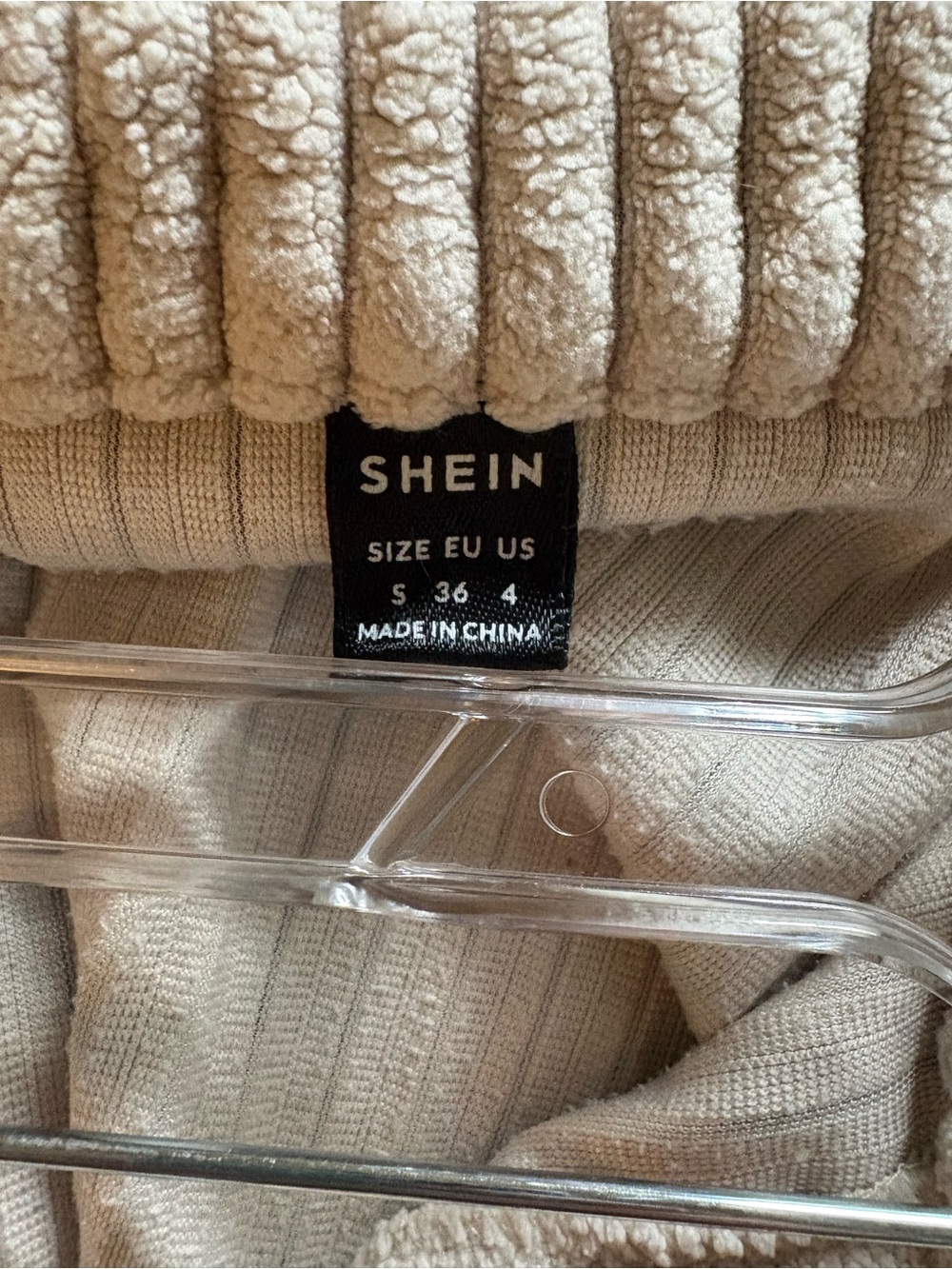 Cream Ribbed Button-Up Jacket - Picture 3 of 3